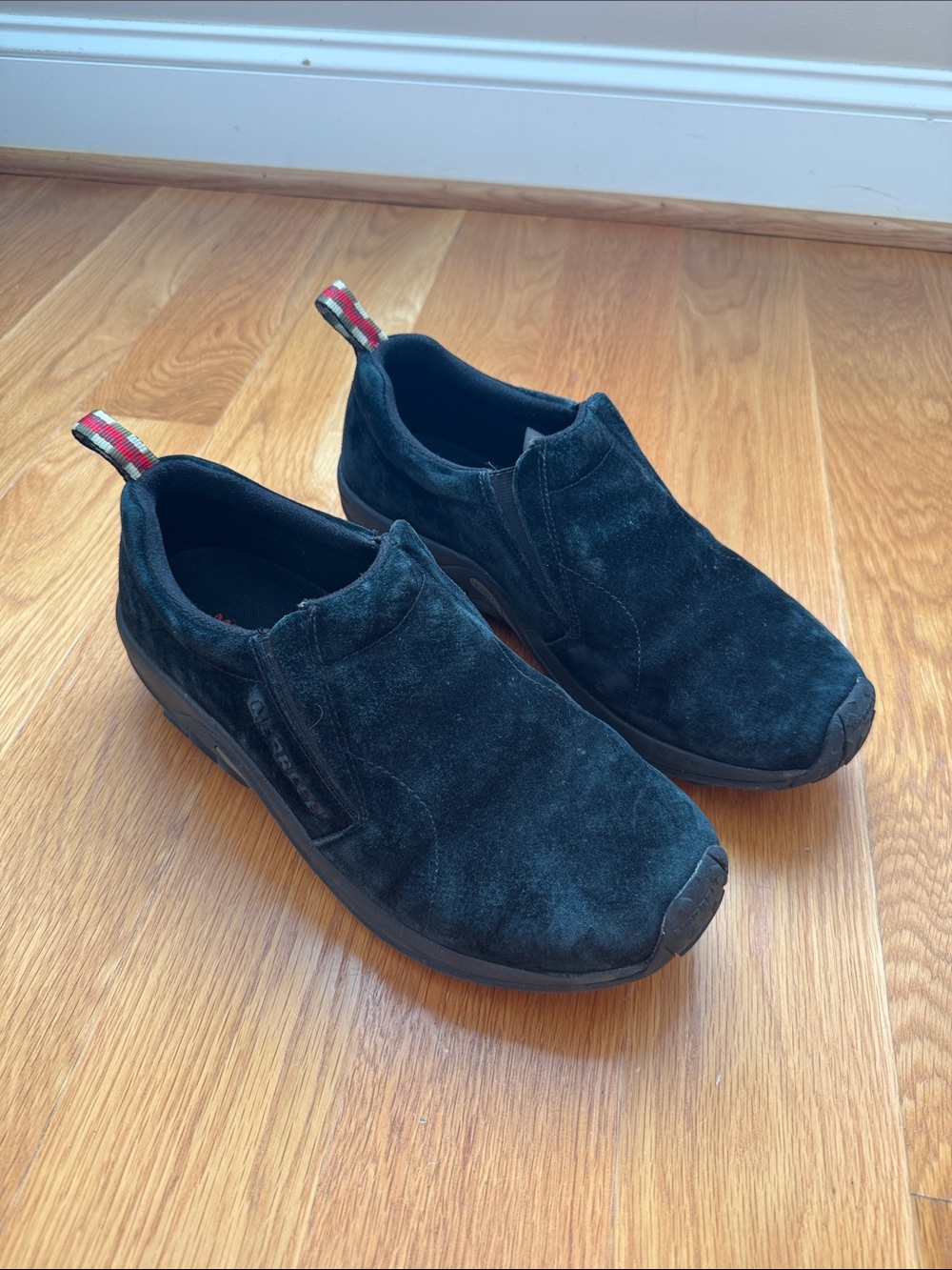 Merrell Men's Black Suede Slip-On Loafers